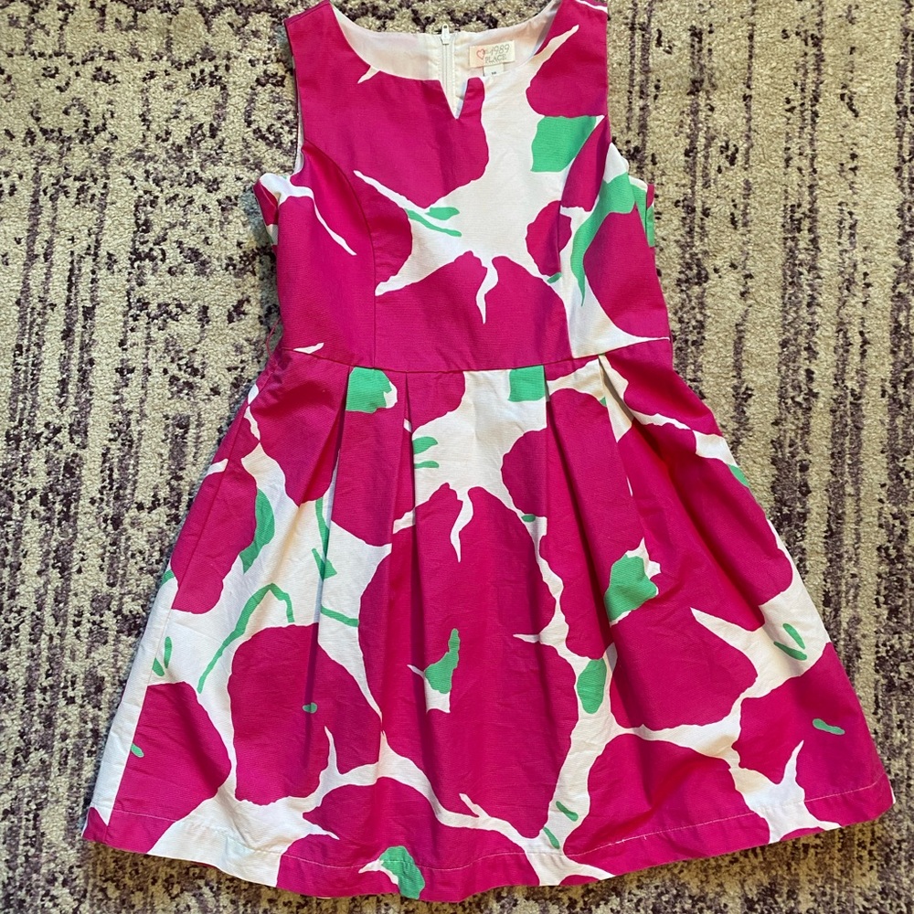 The Childrens Place floral dress - hot pink/white size 10